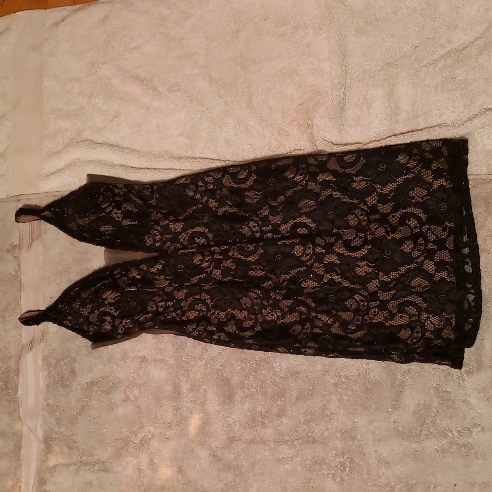 Black Floral Xscape Dress, Size 2